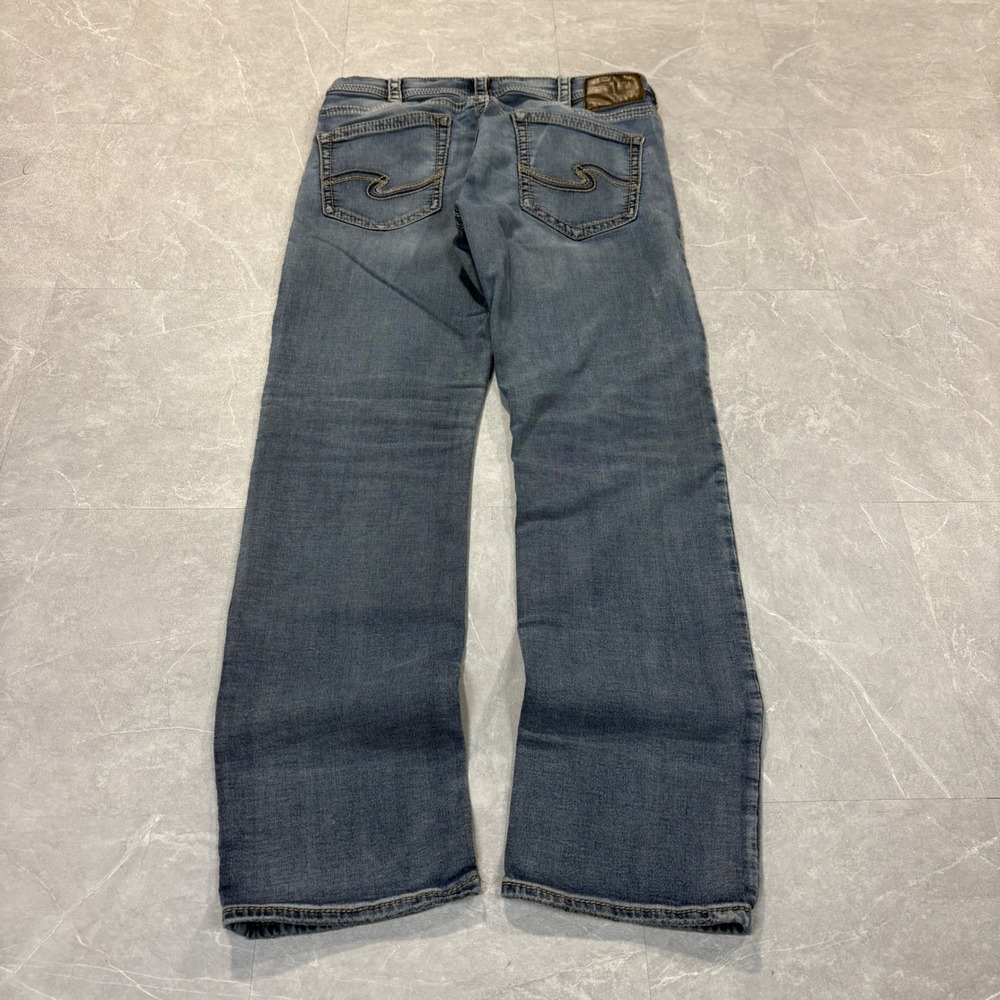 Silver Jeans Co Grayson Easy Fit Straight Leg Blue Denim Jeans 36x34 4464